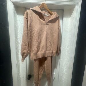 Women's Tan Sweater Set